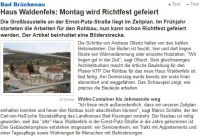 Montag wird Richtfest gefeiert